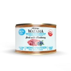 Wataha mono protein adult dog 94,5% wieprzowina z borówką 185g