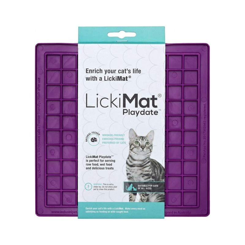 Mata LickiMat cat playdate purple