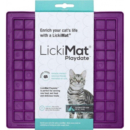 Mata LickiMat cat playdate purple