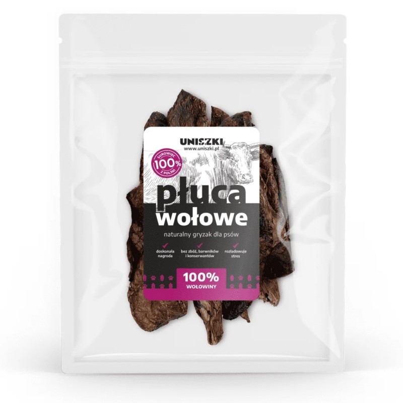 Płuca wołowe w całości nat. gryzak dla psów 100g Uniszki