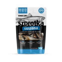 Szprotki suszone nat. 40g Uniszki przekąska dla psów