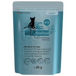Catz Finefood 85g saszetka N.13 śledź i krewetki mokra karma dla kota