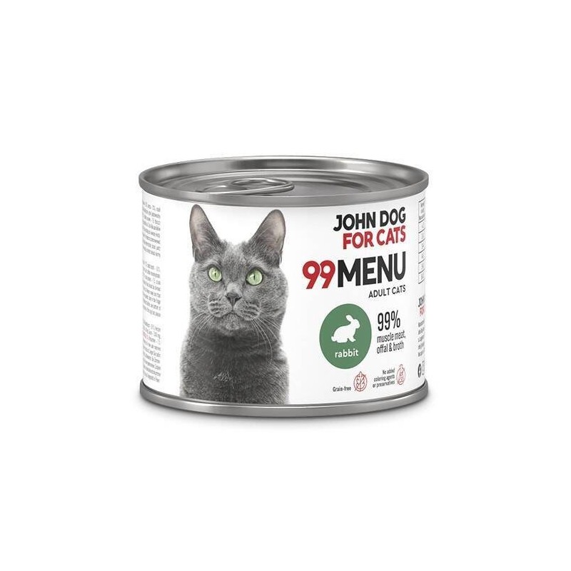 John Dog for cats 99 królik 200g	karma mokra dla kota