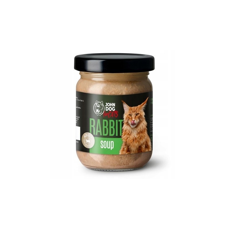 John Dog for cats Królik Mus 100g słoik mokra karma