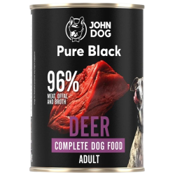 John Dog Pure Black Jeleń 400g karma mokra dla psa