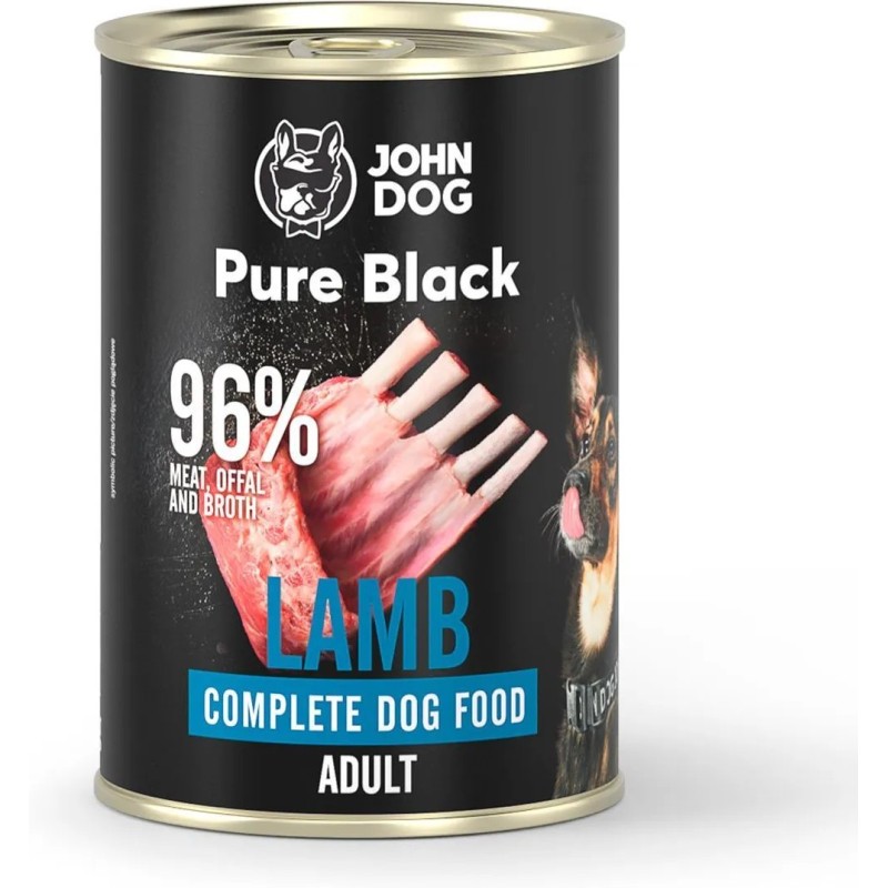 John Dog Pure Black Jagnięcina 400g karma mokra dla psa