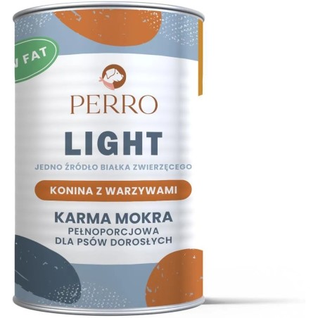 Perro Light Konina z Warzywami monobiałkowa 400g karma mokra dla psa