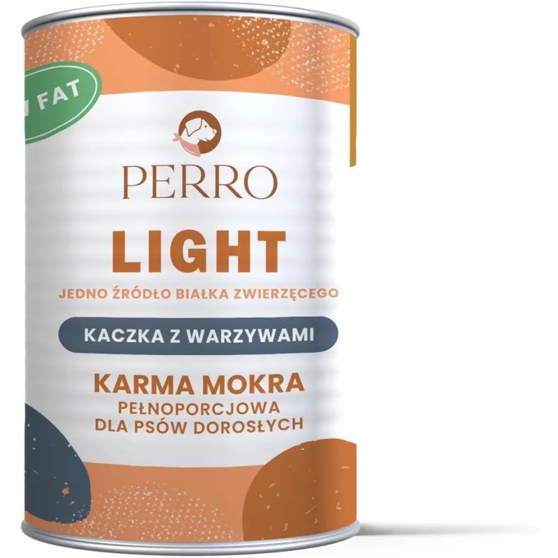 Perro Light Kaczka z Warzywami monobiałkowa 400g karma mokra dla psa
