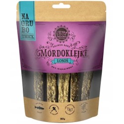 Mordoklejki z Łososia na Grubo 80g Happy Snacky Przysmak Dla Psa Paski