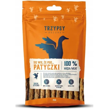 Trzypsy Deluxe Się Wie Że Psie Patyczki z Kaczki 70g przysmak