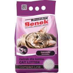 Super Benek Compact Lawenda 5L Żwirek bentonitowy dla kota