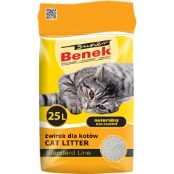 Super Benek Standard Naturalny 25L Żwirek bentonitowy dla kota